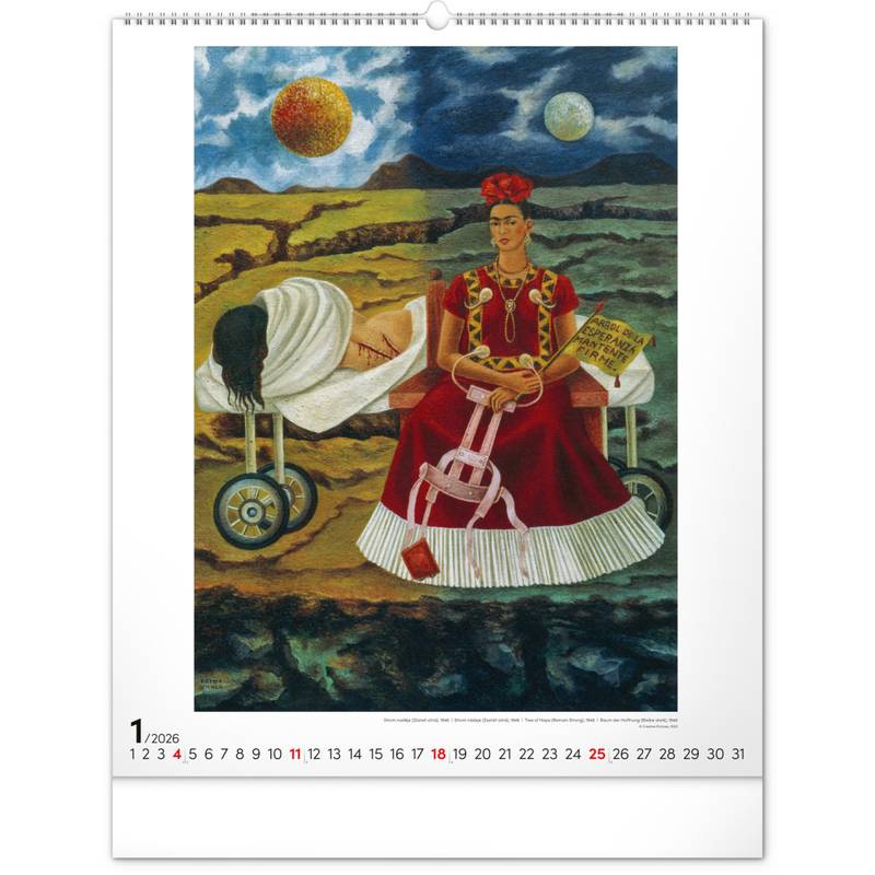 NOTIQUE Nástenný kalendár Frida Kahlo 2026, 48 x 56 cm NOTIQUE Nástenný kalendár Frida Kahlo 2026, 48 x 56 cm