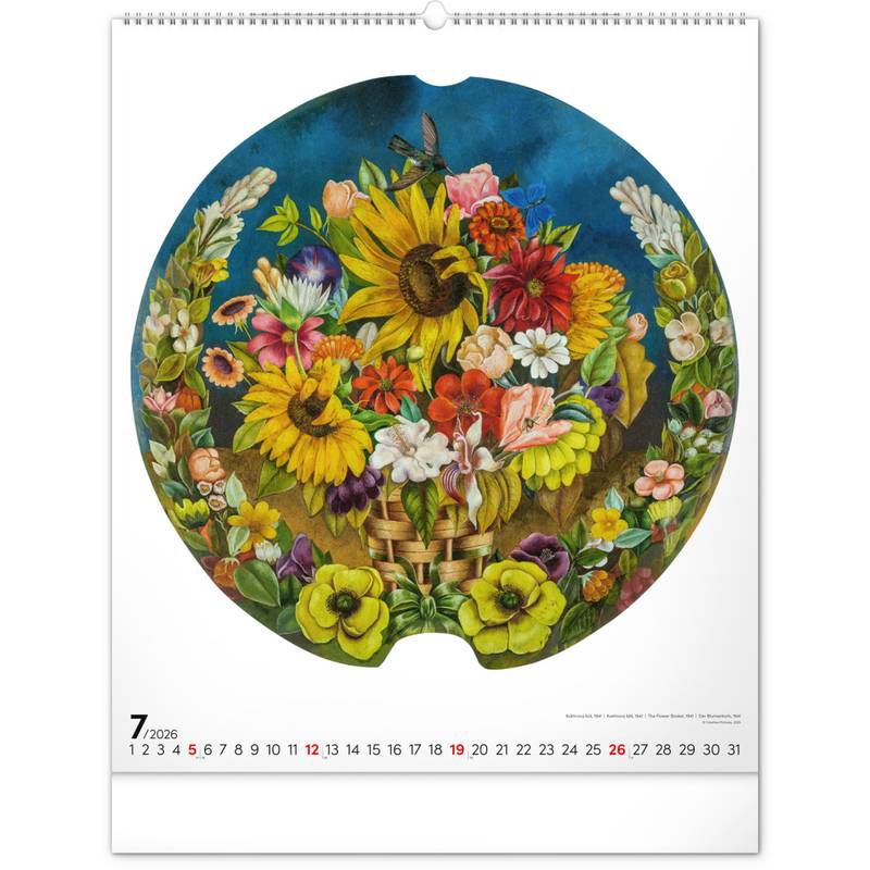 NOTIQUE Nástenný kalendár Frida Kahlo 2026, 48 x 56 cm NOTIQUE Nástenný kalendár Frida Kahlo 2026, 48 x 56 cm