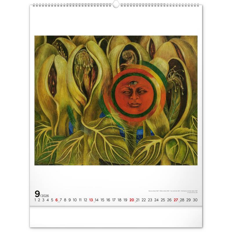 NOTIQUE Nástenný kalendár Frida Kahlo 2026, 48 x 56 cm NOTIQUE Nástenný kalendár Frida Kahlo 2026, 48 x 56 cm