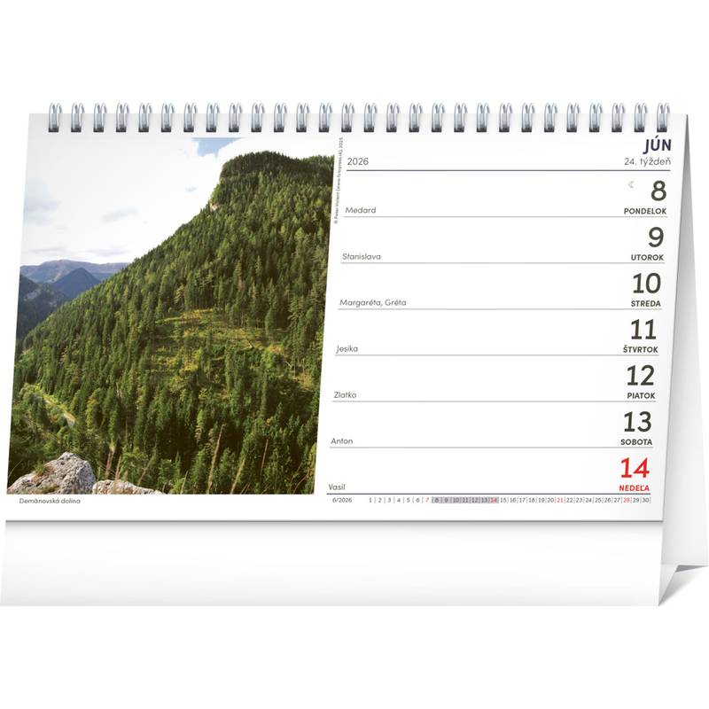 NOTIQUE Stolový kalendár Slovensko 2026, 23,1 x 14,5 cm NOTIQUE Stolový kalendár Slovensko 2026, 23,1 x 14,5 cm