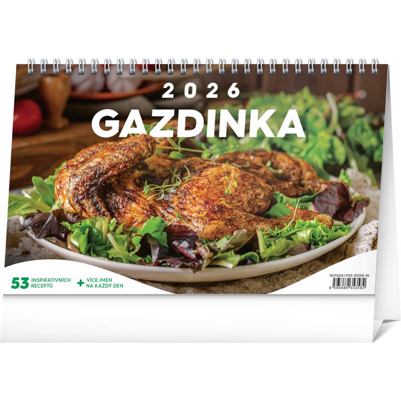 NOTIQUE Stolový kalendár Gazdinka 2026, 23,1 x 14,5 cm NOTIQUE Stolový kalendár Gazdinka 2026, 23,1 x 14,5 cm