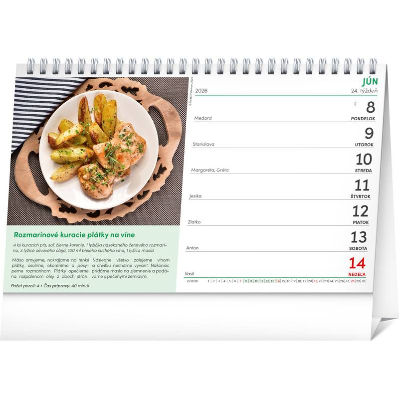 NOTIQUE Stolový kalendár Gazdinka 2026, 23,1 x 14,5 cm NOTIQUE Stolový kalendár Gazdinka 2026, 23,1 x 14,5 cm