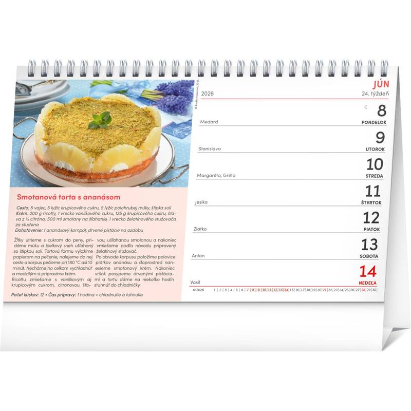 NOTIQUE Stolový kalendár Múčniky a sladkosti 2026, 23,1 x 14,5 cm NOTIQUE Stolový kalendár Múčniky a sladkosti 2026, 23,1 x 14,5 cm