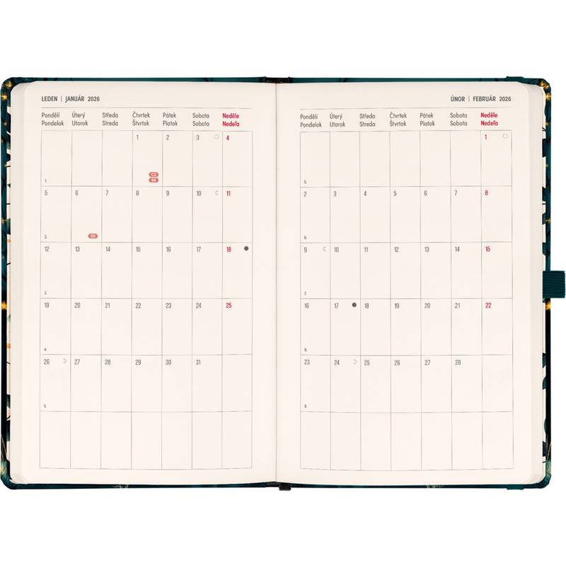 NOTIQUE Planbook diář/notes Liška 2026, 13 x 21 cm NOTIQUE Planbook diář/notes Liška 2026, 13 x 21 cm