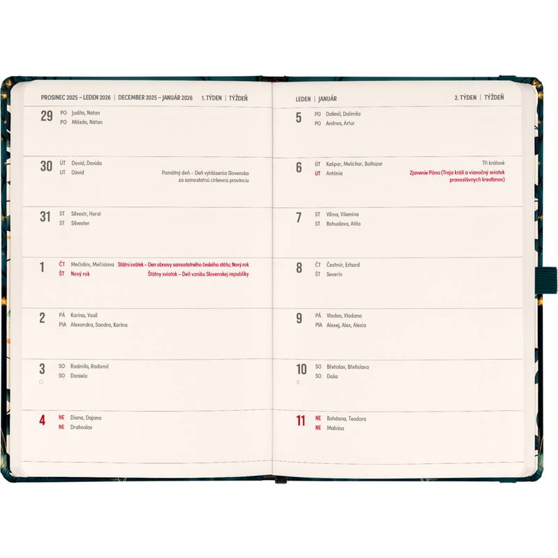 NOTIQUE Planbook diář/notes Liška 2026, 13 x 21 cm NOTIQUE Planbook diář/notes Liška 2026, 13 x 21 cm