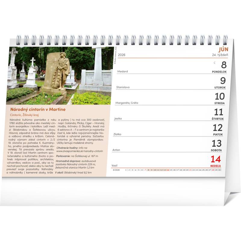 NOTIQUE Stolový kalendár Tipy na výlety 2026, 23,1 x 14,5 cm NOTIQUE Stolový kalendár Tipy na výlety 2026, 23,1 x 14,5 cm