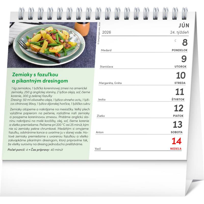 NOTIQUE Stolový kalendár Slovenská kuchyňa 2026, 16,5 x 13 cm NOTIQUE Stolový kalendár Slovenská kuchyňa 2026, 16,5 x 13 cm
