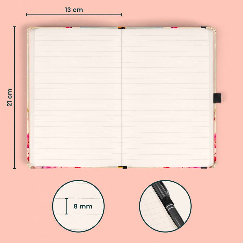 NOTIQUE Notes Vtáčiky – sakura Kateřiny Winterové, linajkovaný, 13 x 21 cm NOTIQUE Notes Vtáčiky – sakura Kateřiny Winterové, linajkovaný, 13 x 21 cm