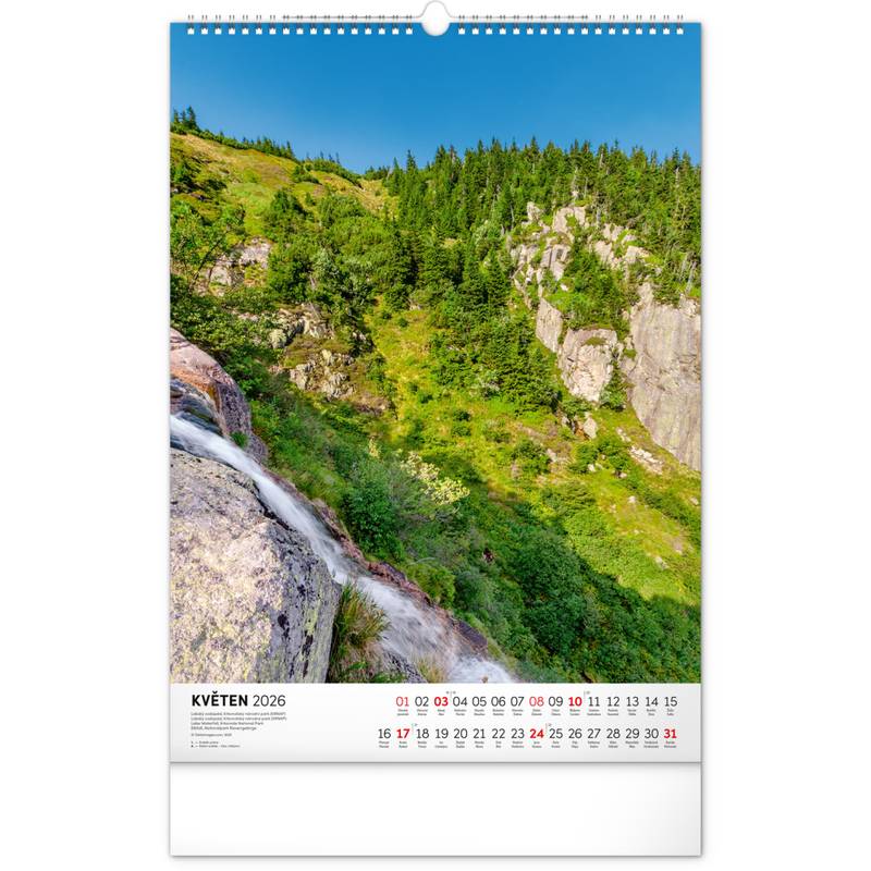 NOTIQUE Nástěnný kalendář Národní parky Čech a Moravy CZ 2026, 33 x 46 cm NOTIQUE Nástěnný kalendář Národní parky Čech a Moravy CZ 2026, 33 x 46 cm