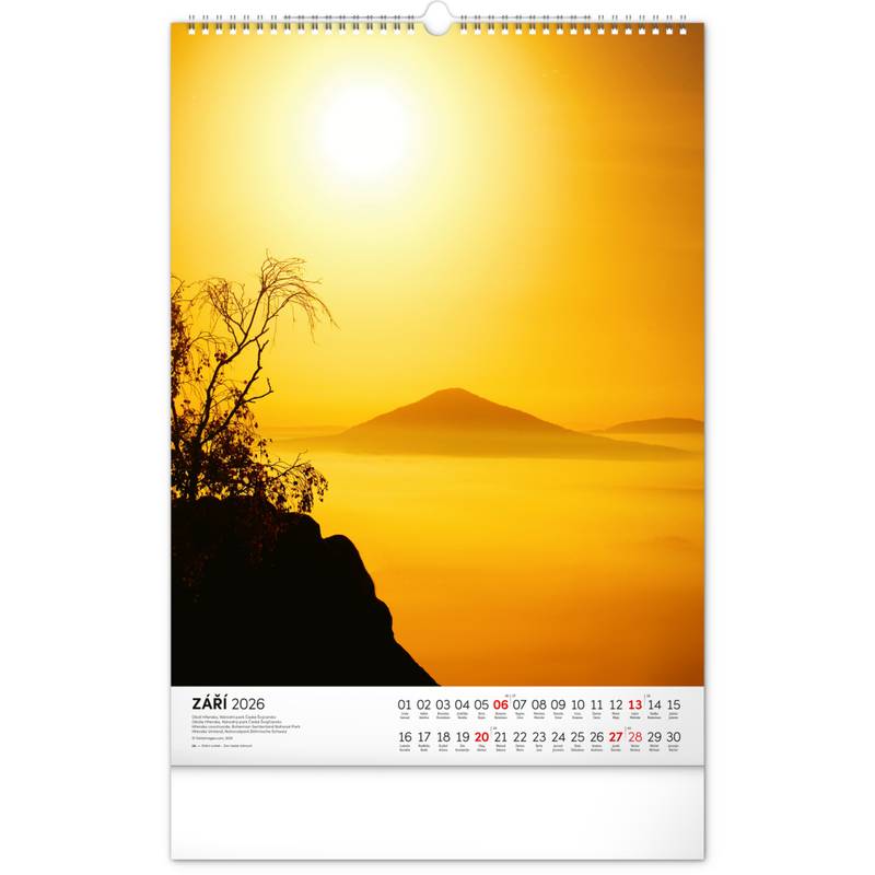 NOTIQUE Nástěnný kalendář Národní parky Čech a Moravy CZ 2026, 33 x 46 cm NOTIQUE Nástěnný kalendář Národní parky Čech a Moravy CZ 2026, 33 x 46 cm