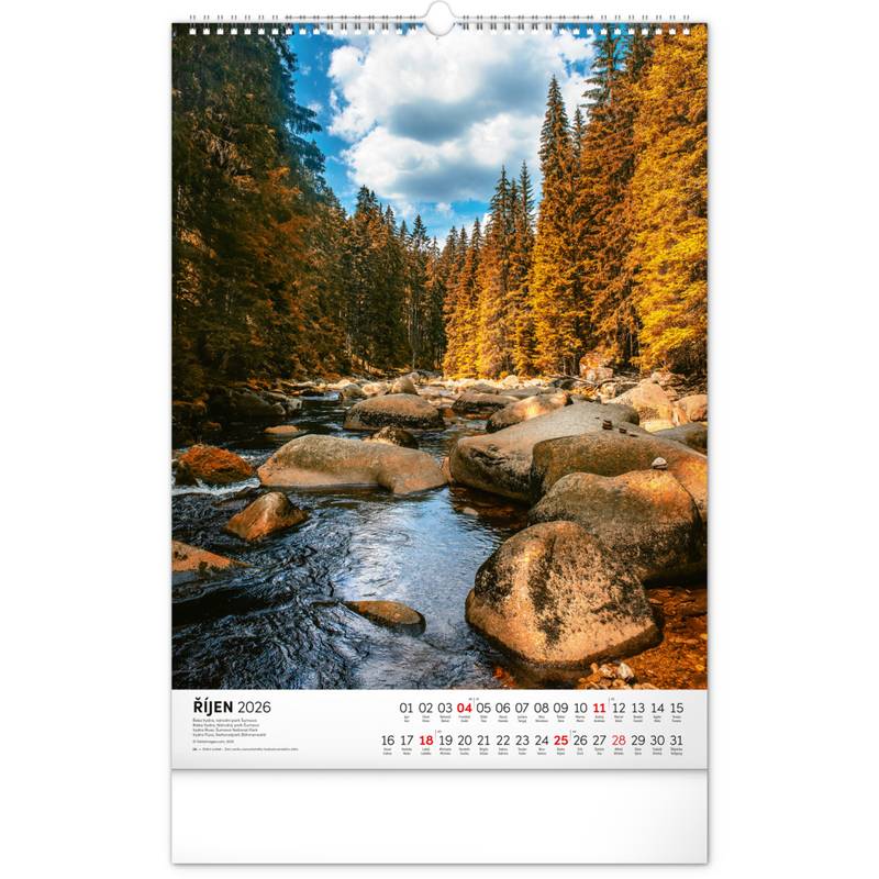 NOTIQUE Nástěnný kalendář Národní parky Čech a Moravy CZ 2026, 33 x 46 cm NOTIQUE Nástěnný kalendář Národní parky Čech a Moravy CZ 2026, 33 x 46 cm