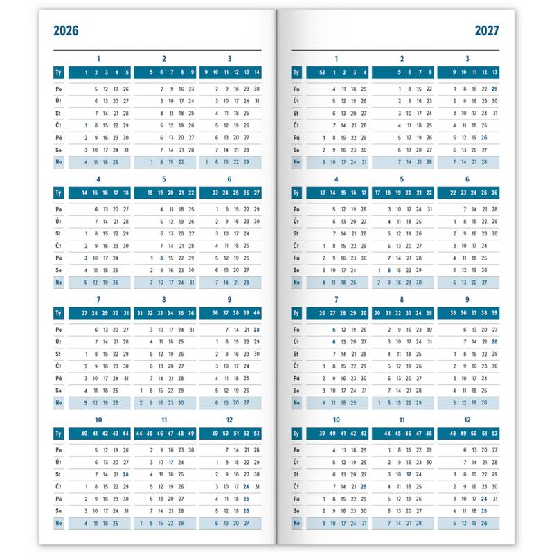 NOTIQUE Kapesní diář Ptáčci CZ 2026, plánovací měsíční, 8 x 18 cm NOTIQUE Kapesní diář Ptáčci CZ 2026, plánovací měsíční, 8 x 18 cm