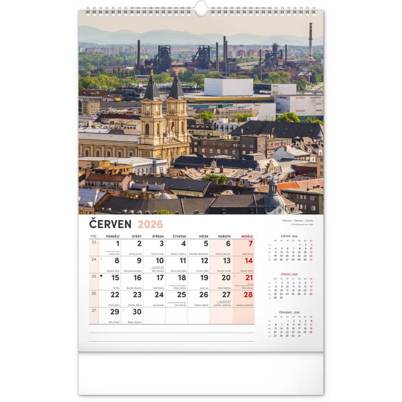 NOTIQUE Nástěnný kalendář Má vlast CZ 2026, 33 x 46 cm NOTIQUE Nástěnný kalendář Má vlast CZ 2026, 33 x 46 cm