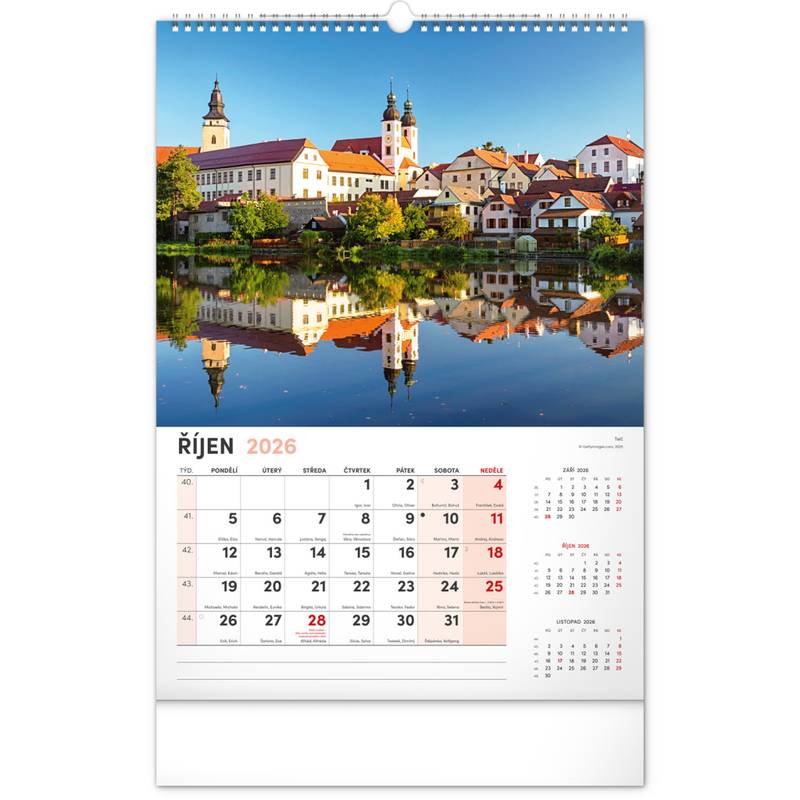 NOTIQUE Nástěnný kalendář Má vlast CZ 2026, 33 x 46 cm NOTIQUE Nástěnný kalendář Má vlast CZ 2026, 33 x 46 cm