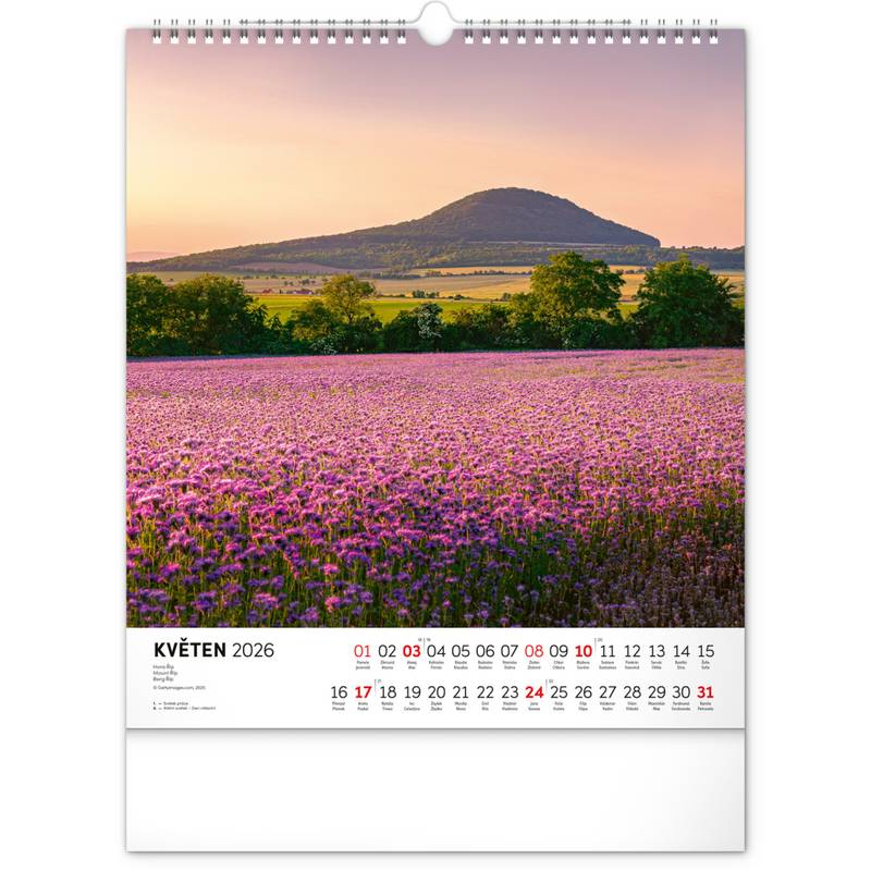 NOTIQUE Nástěnný kalendář Toulky českou krajinou CZ 2026, 30 x 34 cm NOTIQUE Nástěnný kalendář Toulky českou krajinou CZ 2026, 30 x 34 cm