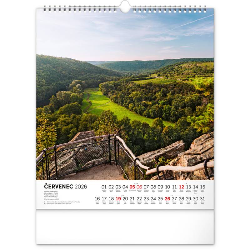 NOTIQUE Nástěnný kalendář Toulky českou krajinou CZ 2026, 30 x 34 cm NOTIQUE Nástěnný kalendář Toulky českou krajinou CZ 2026, 30 x 34 cm