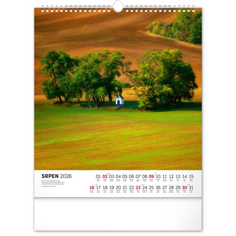 NOTIQUE Nástěnný kalendář Toulky českou krajinou CZ 2026, 30 x 34 cm NOTIQUE Nástěnný kalendář Toulky českou krajinou CZ 2026, 30 x 34 cm