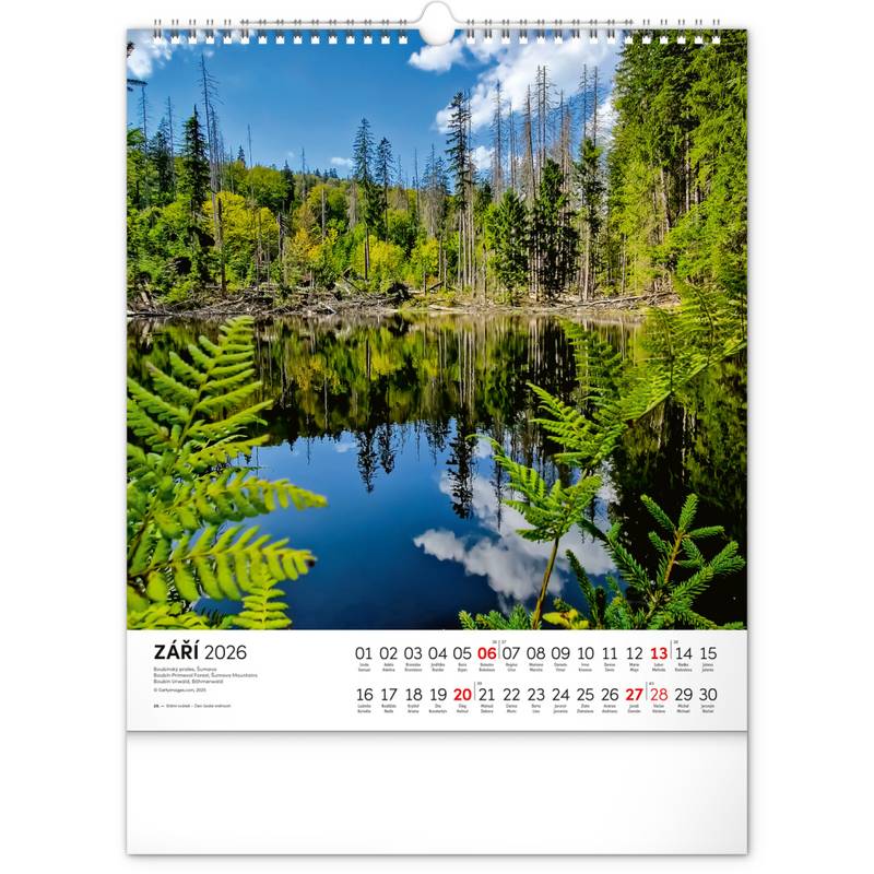 NOTIQUE Nástěnný kalendář Toulky českou krajinou CZ 2026, 30 x 34 cm NOTIQUE Nástěnný kalendář Toulky českou krajinou CZ 2026, 30 x 34 cm