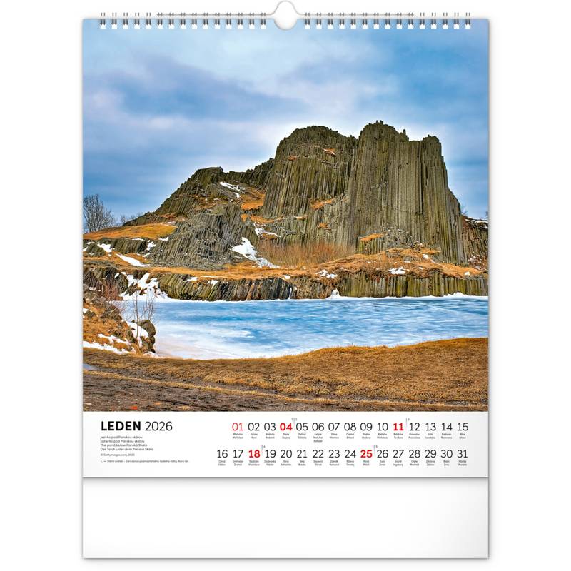 NOTIQUE Nástěnný kalendář Vodní království CZ 2026, 30 x 34 cm NOTIQUE Nástěnný kalendář Vodní království CZ 2026, 30 x 34 cm