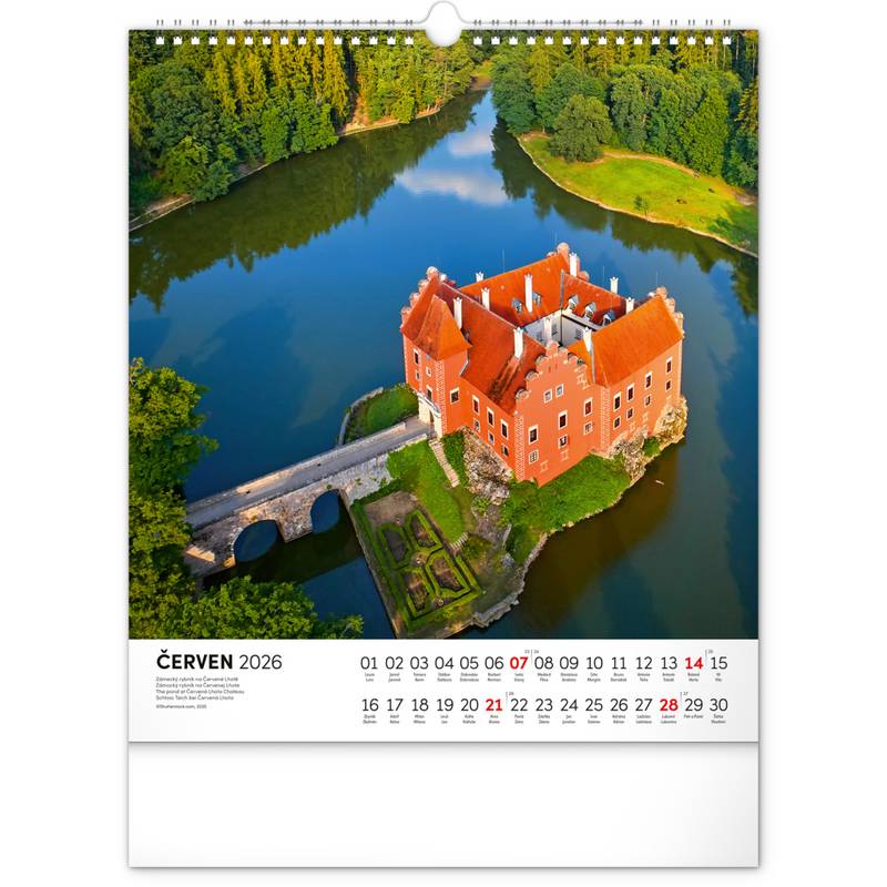 NOTIQUE Nástěnný kalendář Vodní království CZ 2026, 30 x 34 cm NOTIQUE Nástěnný kalendář Vodní království CZ 2026, 30 x 34 cm