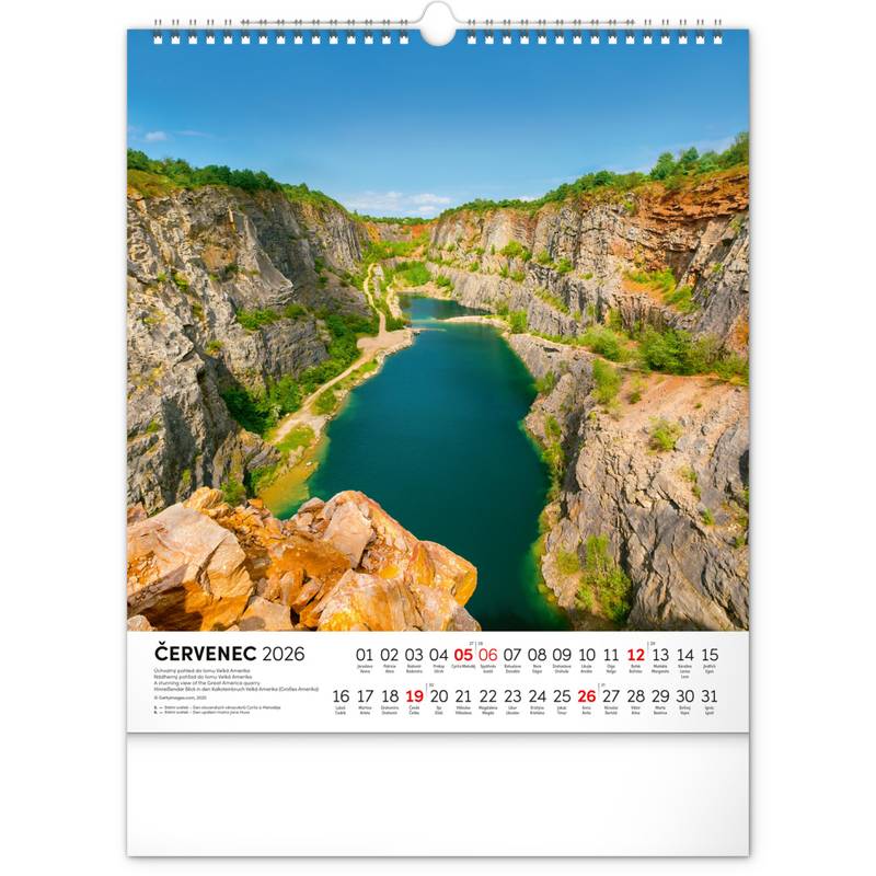 NOTIQUE Nástěnný kalendář Vodní království CZ 2026, 30 x 34 cm NOTIQUE Nástěnný kalendář Vodní království CZ 2026, 30 x 34 cm