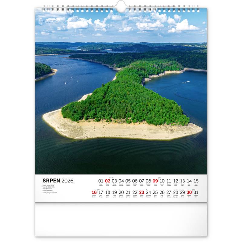 NOTIQUE Nástěnný kalendář Vodní království CZ 2026, 30 x 34 cm NOTIQUE Nástěnný kalendář Vodní království CZ 2026, 30 x 34 cm