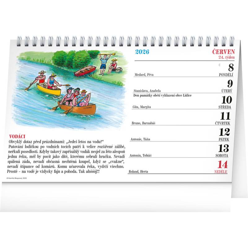 NOTIQUE Stolní kalendář Naše hobby CZ 2026 – Kamila Skopová, 23,1 x 14,5 cm NOTIQUE Stolní kalendář Naše hobby CZ 2026 – Kamila Skopová, 23,1 x 14,5 cm
