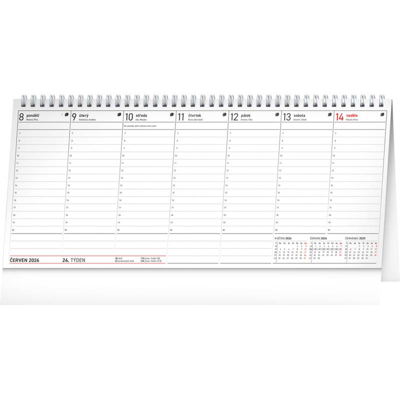 NOTIQUE Stolní kalendář Manažerský daňový CZ 2026, 33 x 14,5 cm NOTIQUE Stolní kalendář Manažerský daňový CZ 2026, 33 x 14,5 cm