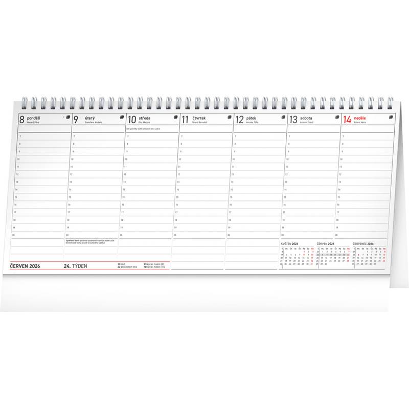 NOTIQUE Stolní kalendář Plánovací daňový CZ 2026, 33 x 14,5 cm NOTIQUE Stolní kalendář Plánovací daňový CZ 2026, 33 x 14,5 cm