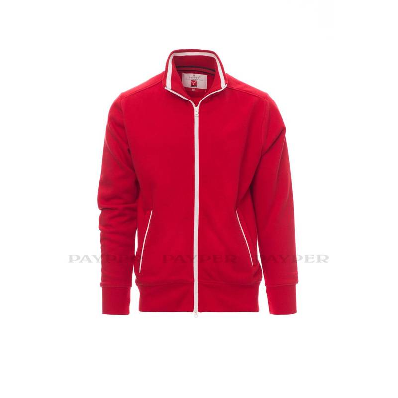 Mikina PAYPER SYDNEY, červená / biela, L Mikina PAYPER SYDNEY, červená / biela, L