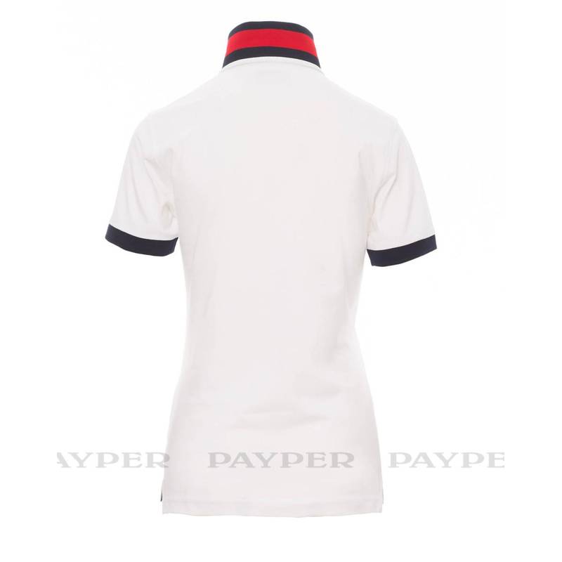 Polo PAYPER MEMPHIS LADY, biela / červená - modrá, XL Polo PAYPER MEMPHIS LADY, biela / červená - modrá, XL