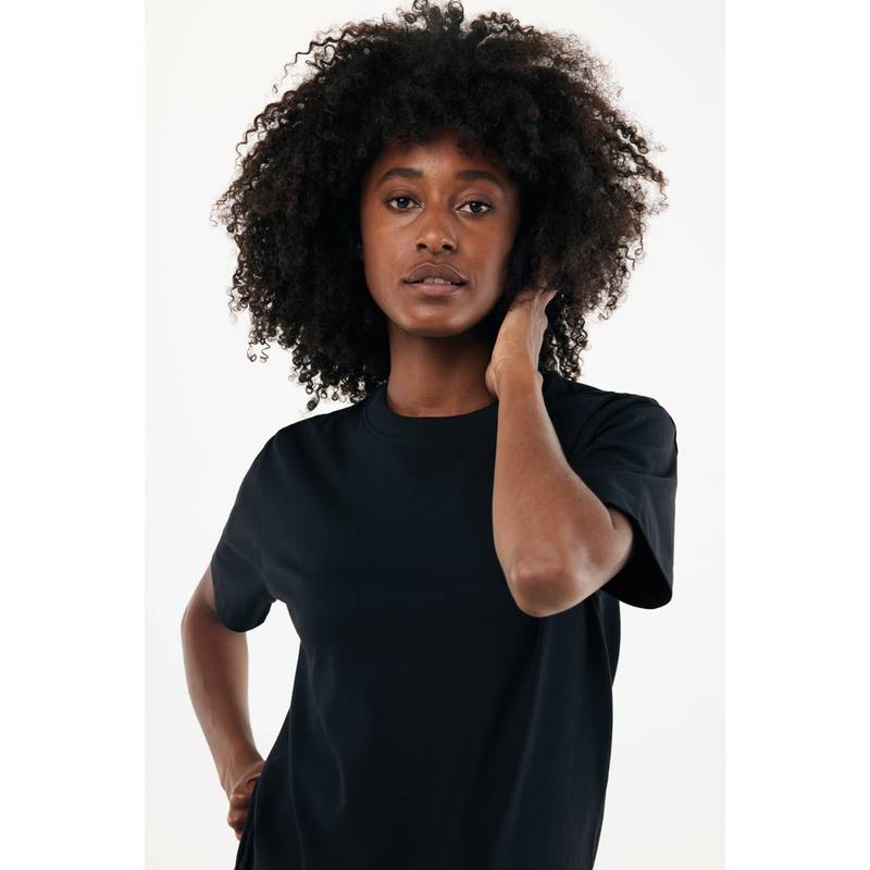 IQONIQ Nikko triko z hrubé recyklované bavlny, černá IQONIQ Nikko triko z hrubé recyklované bavlny, černá