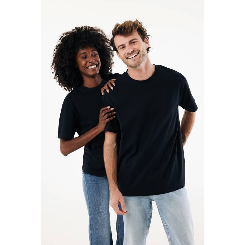 IQONIQ Nikko triko z hrubé recyklované bavlny, černá IQONIQ Nikko triko z hrubé recyklované bavlny, černá