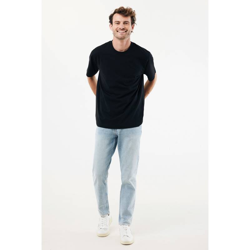 IQONIQ Nikko triko z hrubé recyklované bavlny, černá IQONIQ Nikko triko z hrubé recyklované bavlny, černá