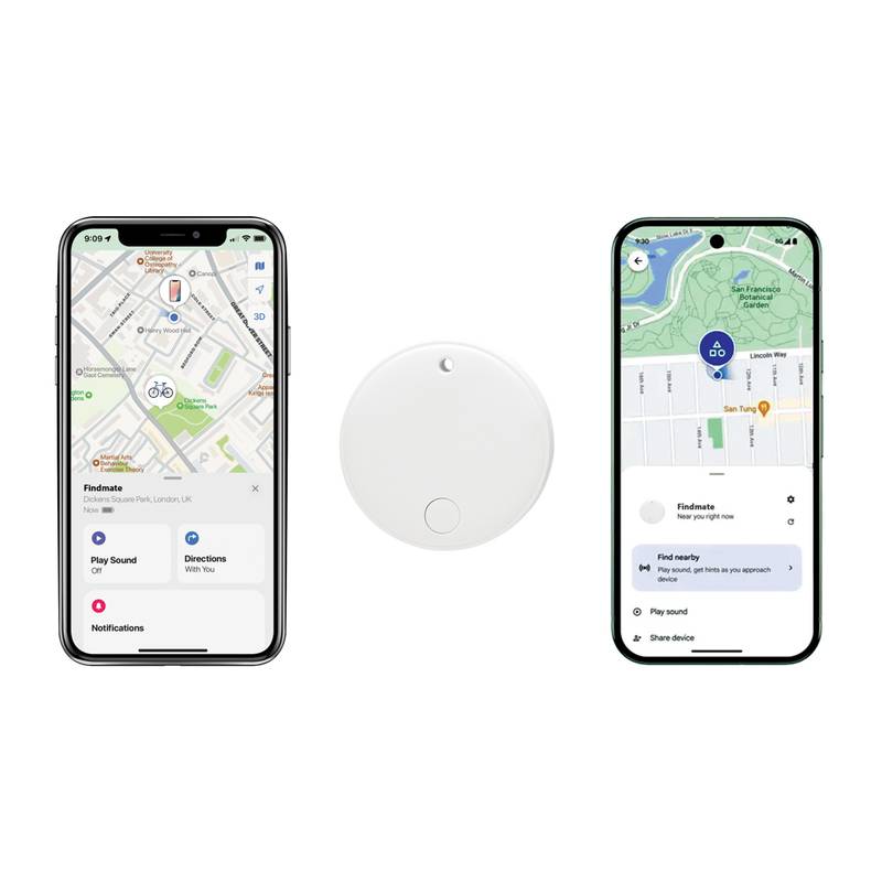 Findmate Dual RCS recykl. plastový hľadač predmetov IPX 5, biela Findmate Dual RCS recykl. plastový hľadač predmetov IPX 5, biela