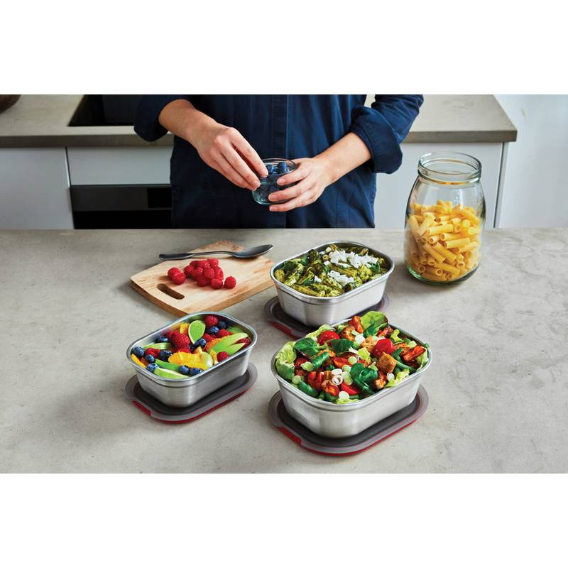 Set 3 krabiček na jídlo – malá, střední, velká Black+Blum, šedá Set 3 krabiček na jídlo – malá, střední, velká Black+Blum, šedá