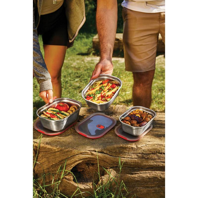 Set 3 krabiček na jídlo – malá, střední, velká Black+Blum, šedá Set 3 krabiček na jídlo – malá, střední, velká Black+Blum, šedá