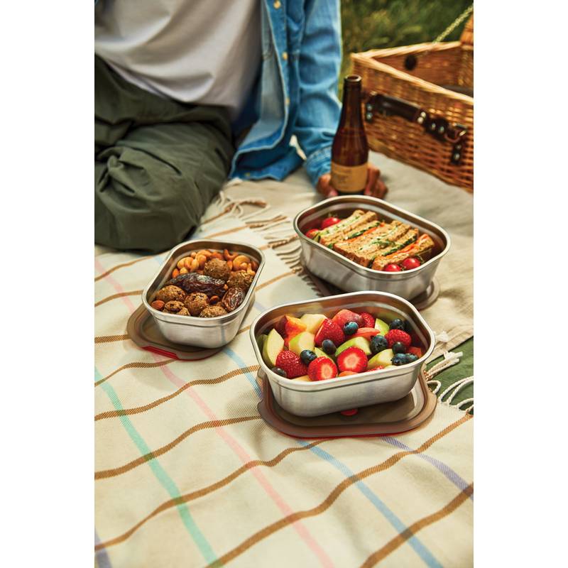 Set 3 krabiček na jídlo – malá, střední, velká Black+Blum, šedá Set 3 krabiček na jídlo – malá, střední, velká Black+Blum, šedá