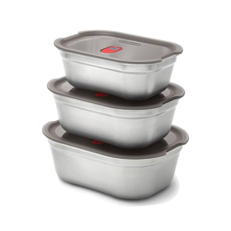 Set 3 krabiček na jídlo – malá, střední, velká Black+Blum, šedá Set 3 krabiček na jídlo – malá, střední, velká Black+Blum, šedá