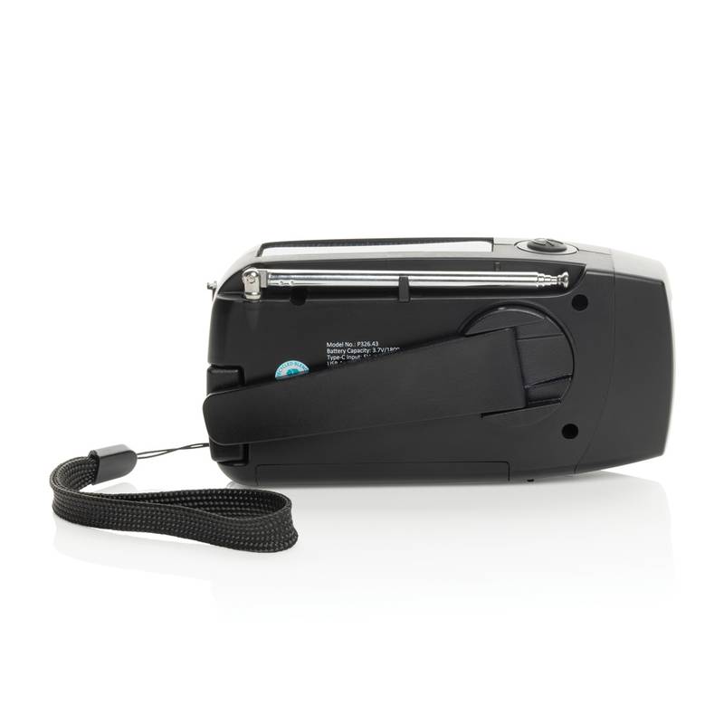 RescueWave RCS nouzové rádio z recyklovaného plastu, černá RescueWave RCS nouzové rádio z recyklovaného plastu, černá