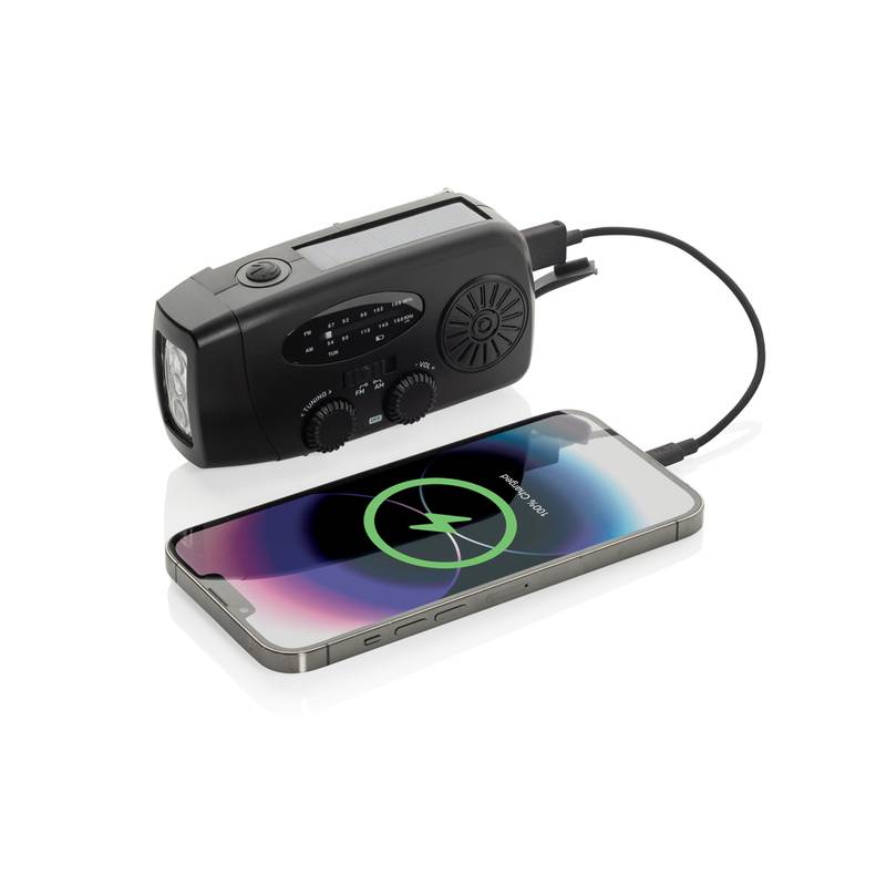 RescueWave RCS nouzové rádio z recyklovaného plastu, černá RescueWave RCS nouzové rádio z recyklovaného plastu, černá