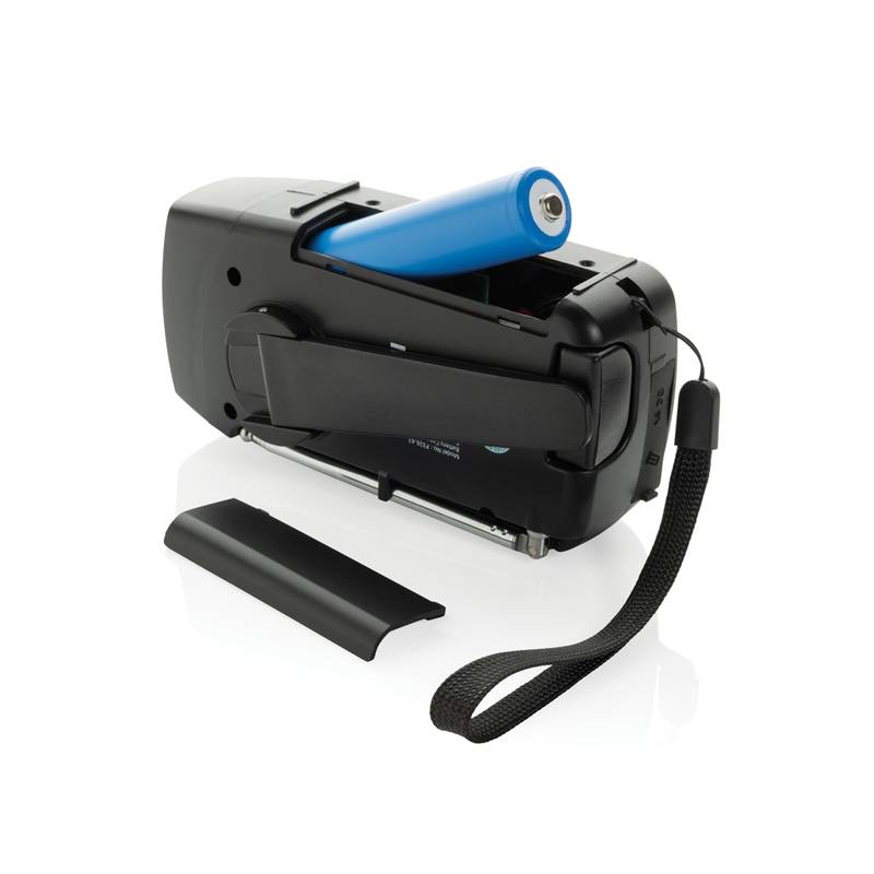 RescueWave RCS núdzové rádio z recyklovaného plastu, čierna RescueWave RCS núdzové rádio z recyklovaného plastu, čierna