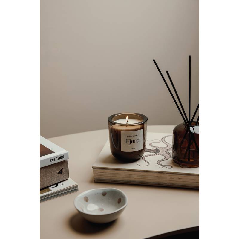 VINGA Nordic Essence svícen, modrá - hnědá dark VINGA Nordic Essence svícen, modrá - hnědá dark