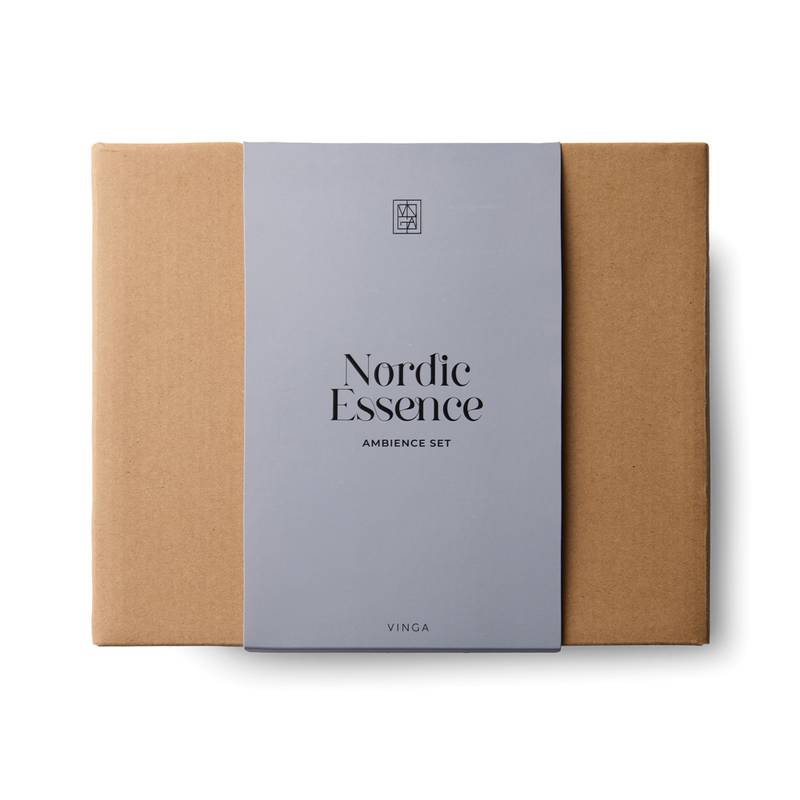 VINGA Nordic Essence svícen, modrá - hnědá dark VINGA Nordic Essence svícen, modrá - hnědá dark