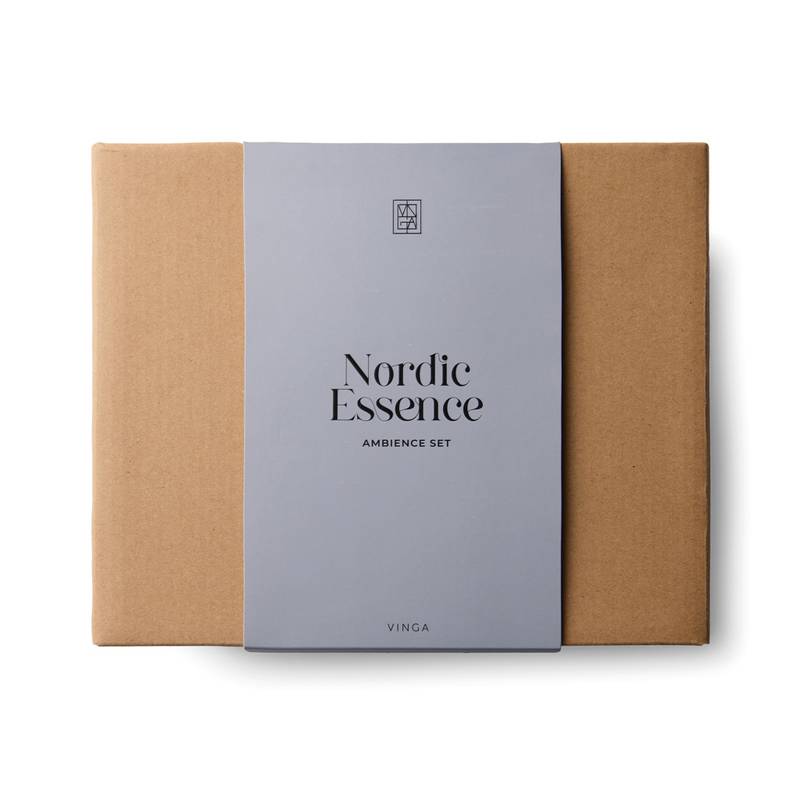 VINGA Nordic Essence svícen, modrá - hnědá dark VINGA Nordic Essence svícen, modrá - hnědá dark