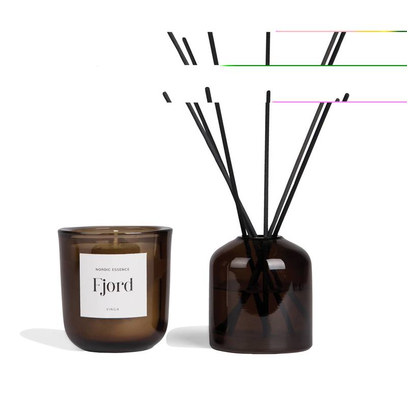 VINGA Nordic Essence svícen, modrá - hnědá dark VINGA Nordic Essence svícen, modrá - hnědá dark