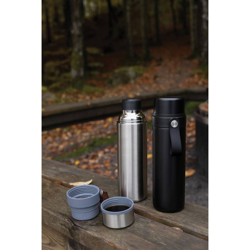 VINGA Tono RCS termoska s dvojitým pohárom 750 ML, čierna VINGA Tono RCS termoska s dvojitým pohárom 750 ML, čierna