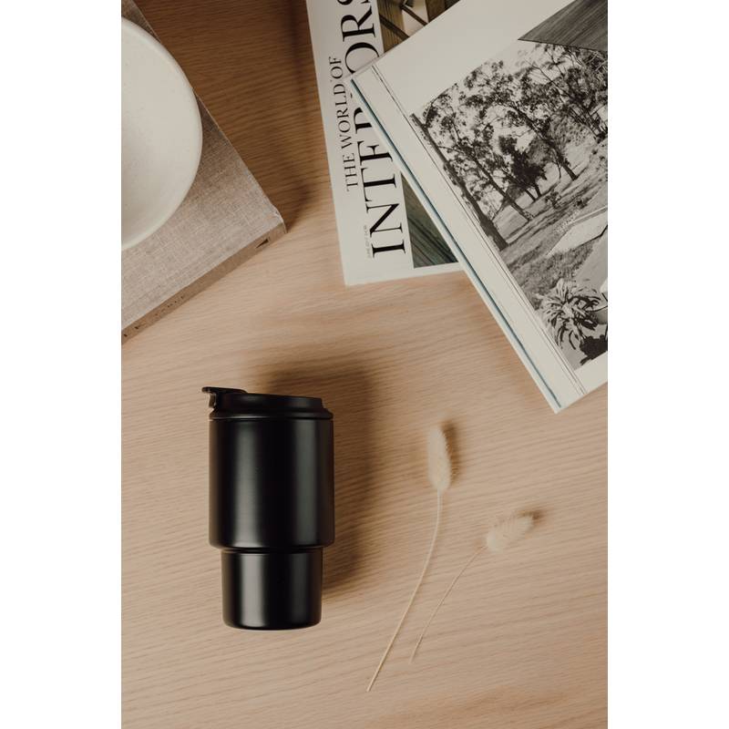 VINGA Nagano RCS cestovný hrnček 350 ML, čierna VINGA Nagano RCS cestovný hrnček 350 ML, čierna