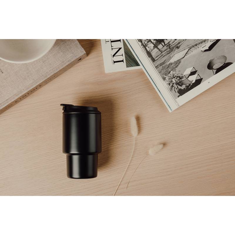 VINGA Nagano RCS cestovný hrnček 350 ML, čierna VINGA Nagano RCS cestovný hrnček 350 ML, čierna