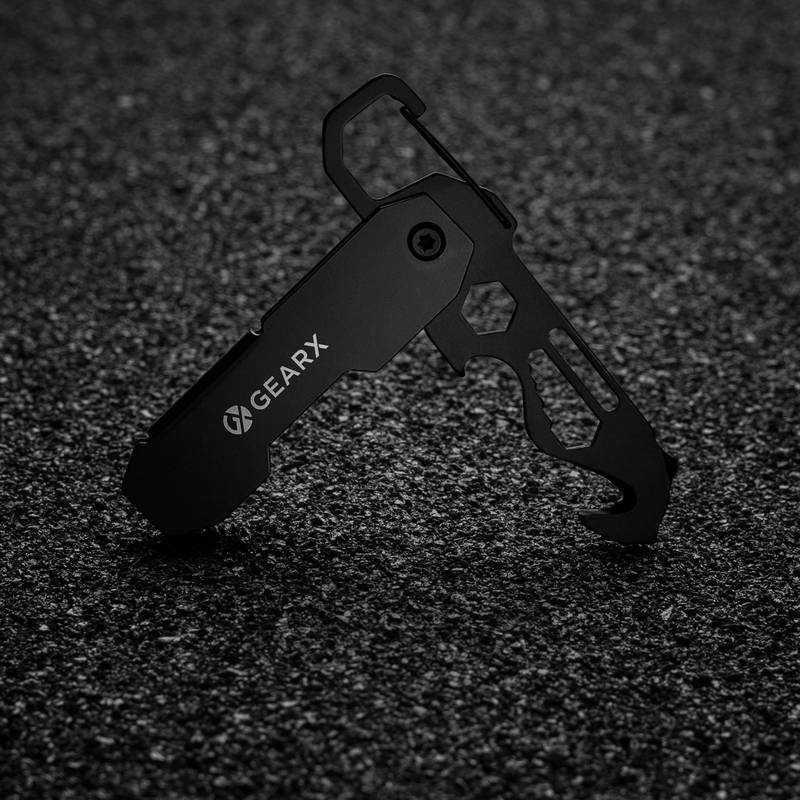 Gear X skládací EDC nářadí s karabinou, černá Gear X skládací EDC nářadí s karabinou, černá